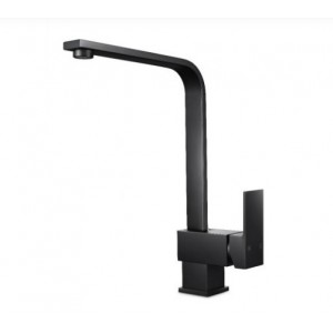 Square Matte Black Kitchen Sink Mixer Tap